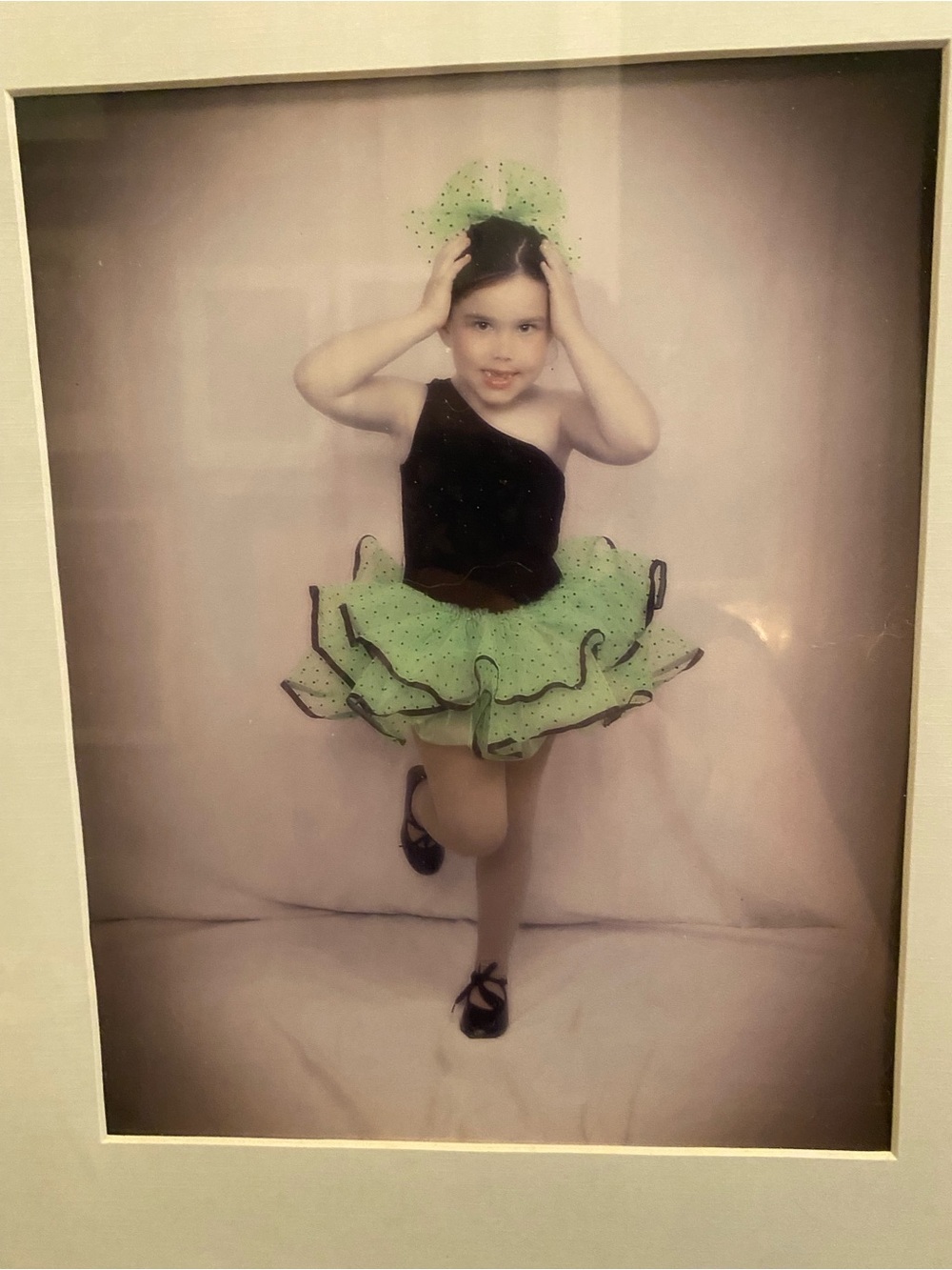 lime 🍋‍🟩 Green and Black Tutu Dance Costume - Kids Ballet/Routine Outfit w/ bow